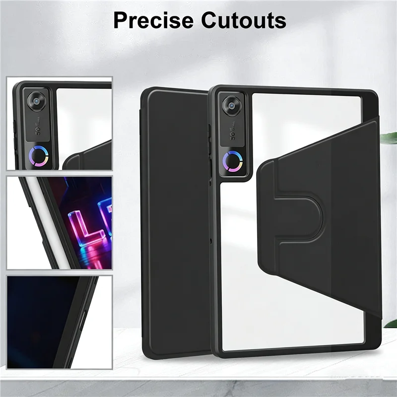 

For Lenovo LEGION Y700 5th Generation 8.8inch2026 Case TB323FU Rotating Cover Acrylic Back Smart Funda for Y700 Gen 5 8.8"Tablet