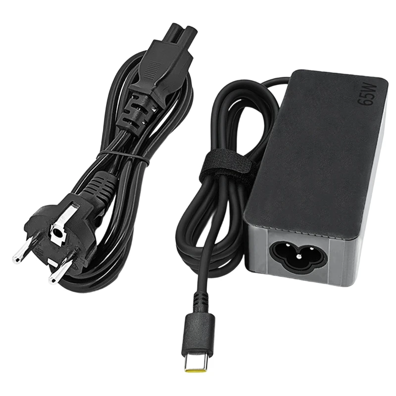 Super Sale 65W Type C Laptop Charger for Lenovo Laptop Charger ThinkPad EU Plug