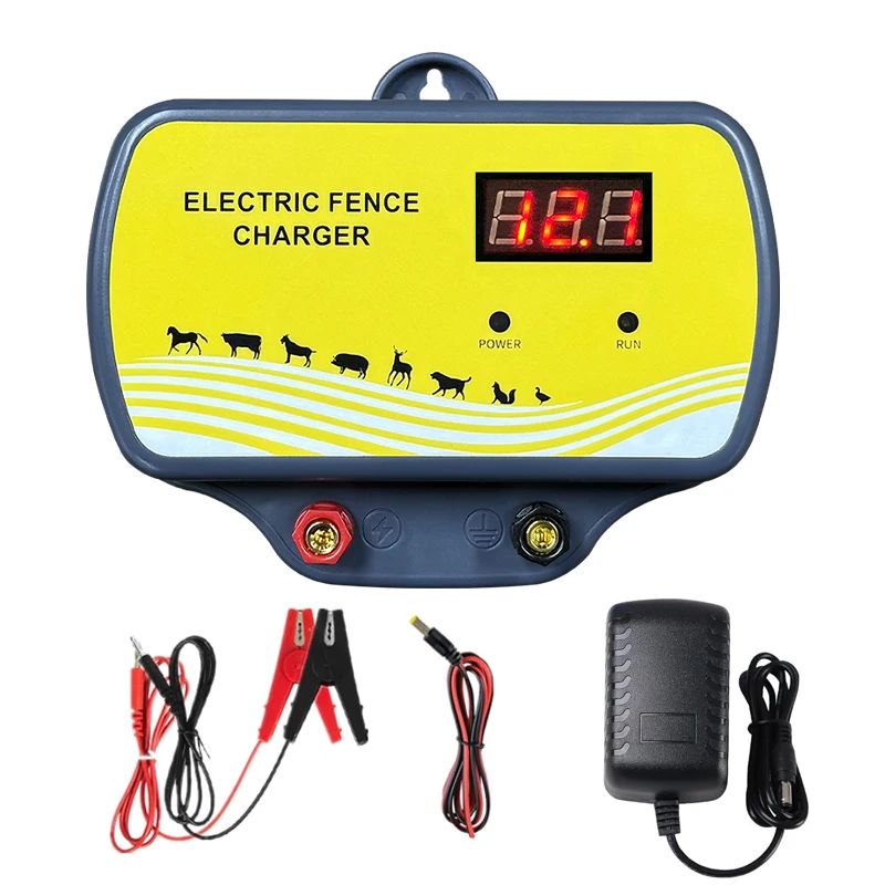 

Electric Fence Animals 12V Energizer Controller With LED Display for Farm Livestock Sheep Horse Cattle