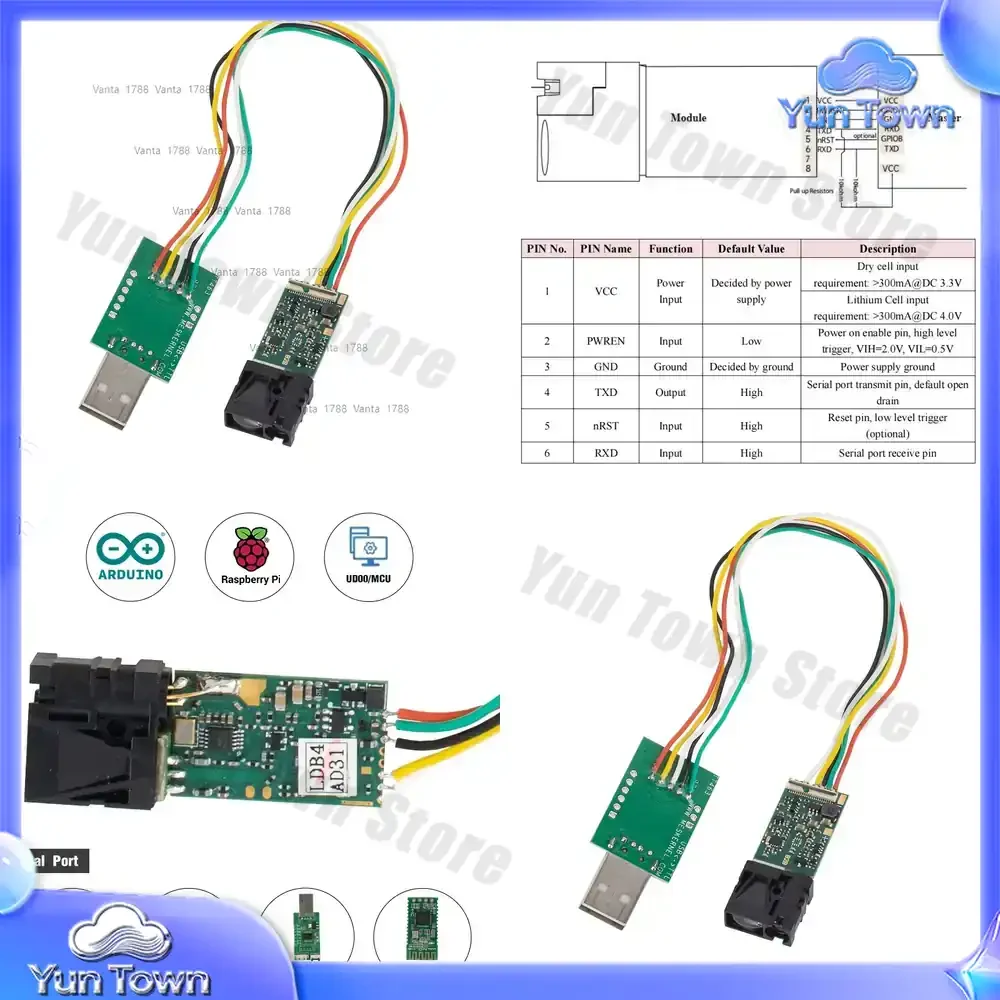 Meskernel High Precision Distance Sensor 4-20ma 5-10v Analog Output Sensor Distance Measuring