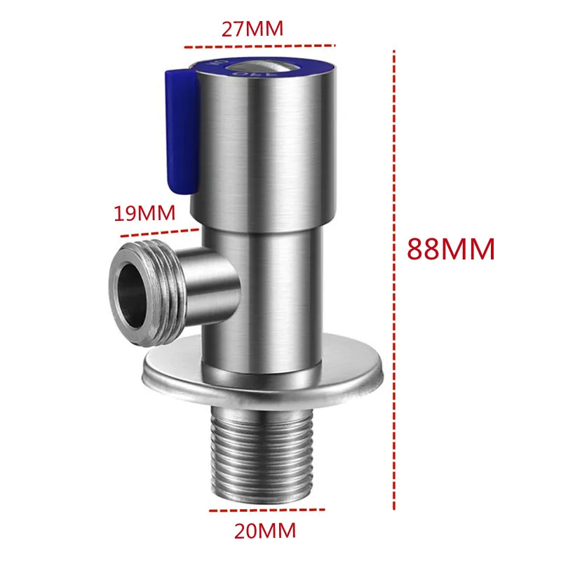 Valve Toilet Water Stop Valve Water Heater Valve Stainless Steel For Bathrooms Kitchens Balconies Toilet Accessories