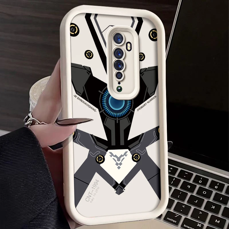 Mechanical Armor Painted Phone Case For Oppo Reno2 Reno 2 Silicone Anti Drop Soft Cover Funda