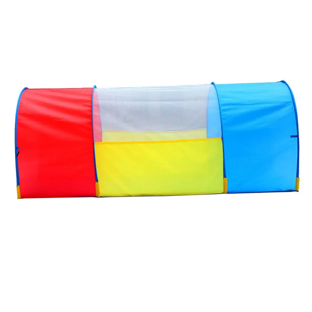 Multicolor Play Tunnel Kids Children -up Tent Crawl Tube 130 x 48 x 55 cm