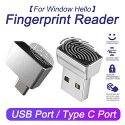 Type C / USB Biometric Scanner Finger Reader 10 Fingerprints Login Sensor Personal Finger Print Scanner For Pc Fingerprint Lock