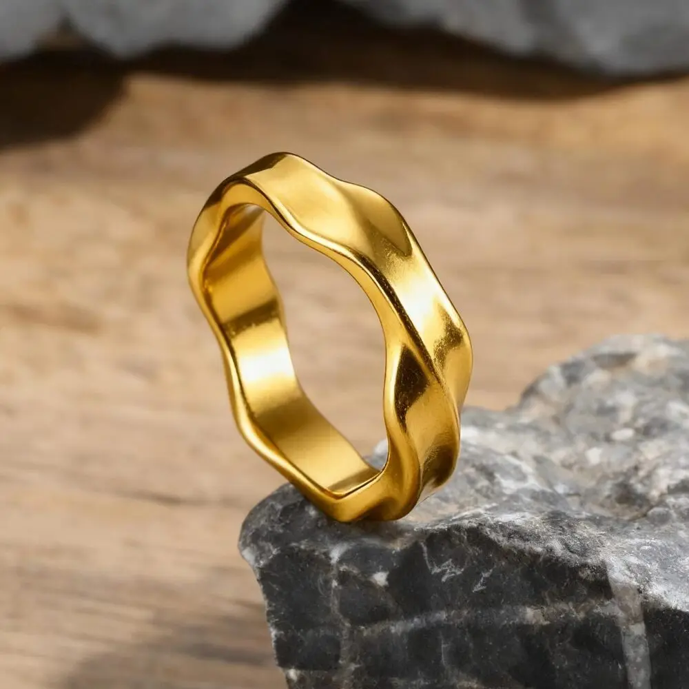 Vnox 2025, neuer Mobius-Ring für Männer und Jungen, oxidiertes, gedrehtes Edelstahl-Fingerband, Retro-Endless-Love-Jubiläumsgeschenk für ihn
