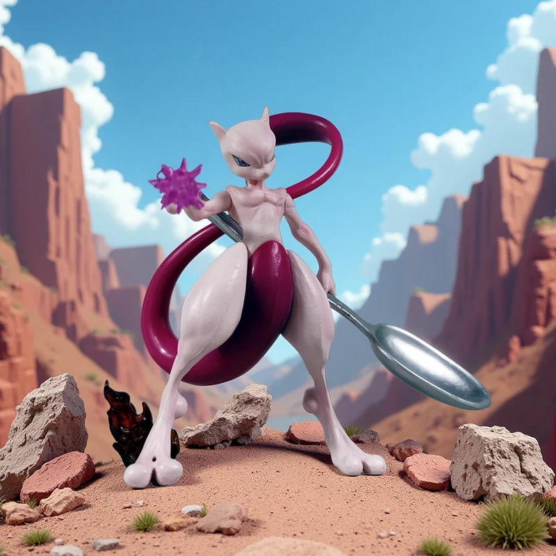 12.5cm 포켓몬 뮤츠 애니메이션 액션 피규어 PVC 컬렉션 모델 장난감 선물