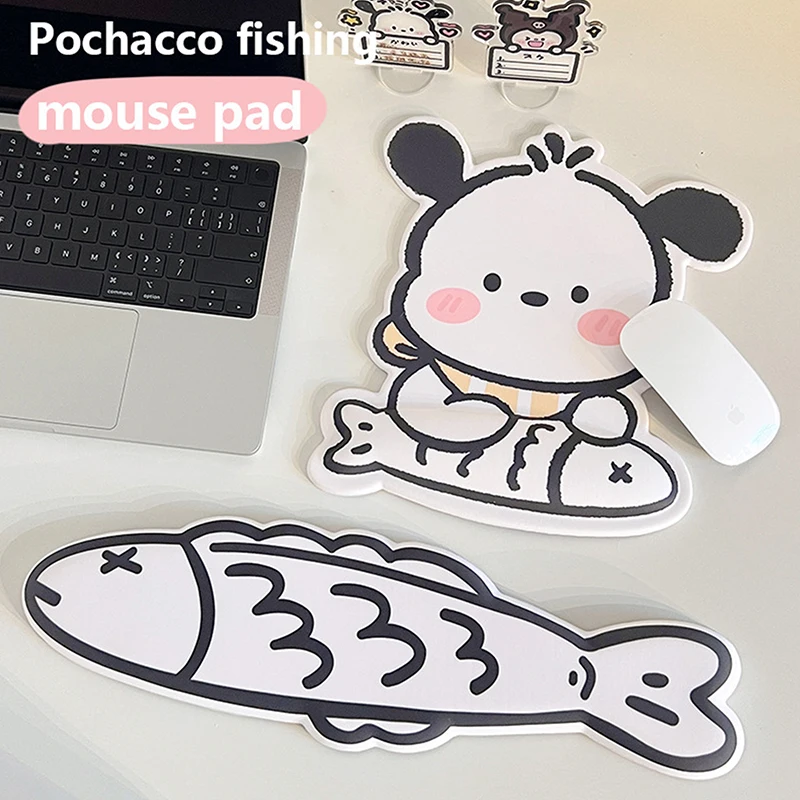 Cute Cartoon Pacha Dog Keyboard Wrist Rest Pad Cute Soft Memory Foam Mouse Pad Desktop Typing Pain Relief Office Home Mousepad