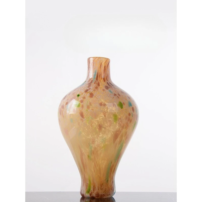 

Fine mouth flower vessel medieval glazed vase glazed appreciation vase