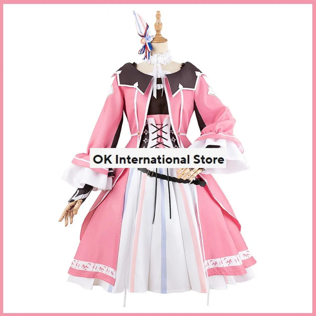 Anime Game Umamusporcelain: azole Derby Wonder Acute Cosplay Costume, Perruque Rose Lolita fur s, Femme Sexy Kawaii Carnaval Halloween imbibé