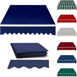 Retractable Patio Awning Replacement Waterproof Shade Cover- Patio Sun Shade and Water-Resistant Polyester, Outdoor Awning Cover