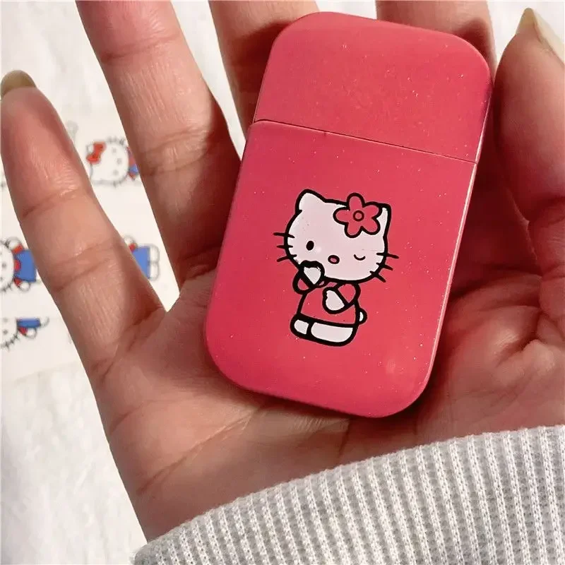 HelloKitty-encendedor de dibujos animados a prueba de viento para el hogar, ultrafino encendedor de cigarrillos de alta gama, barra KTV KT cat,