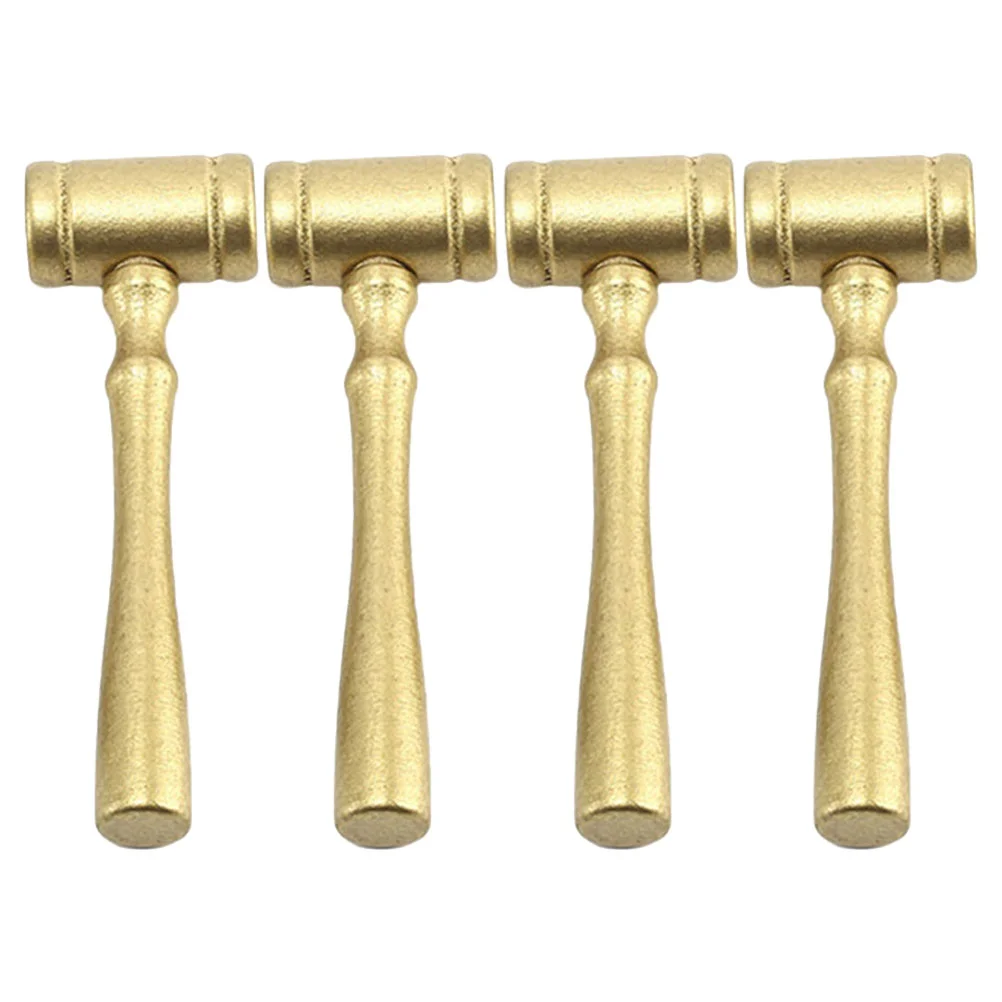 4 Pcs Judge Hammer Children's Toy Decorate Mini Wooden Lawyer Gavel Lottery Role Play Costume Accessory Mallet for