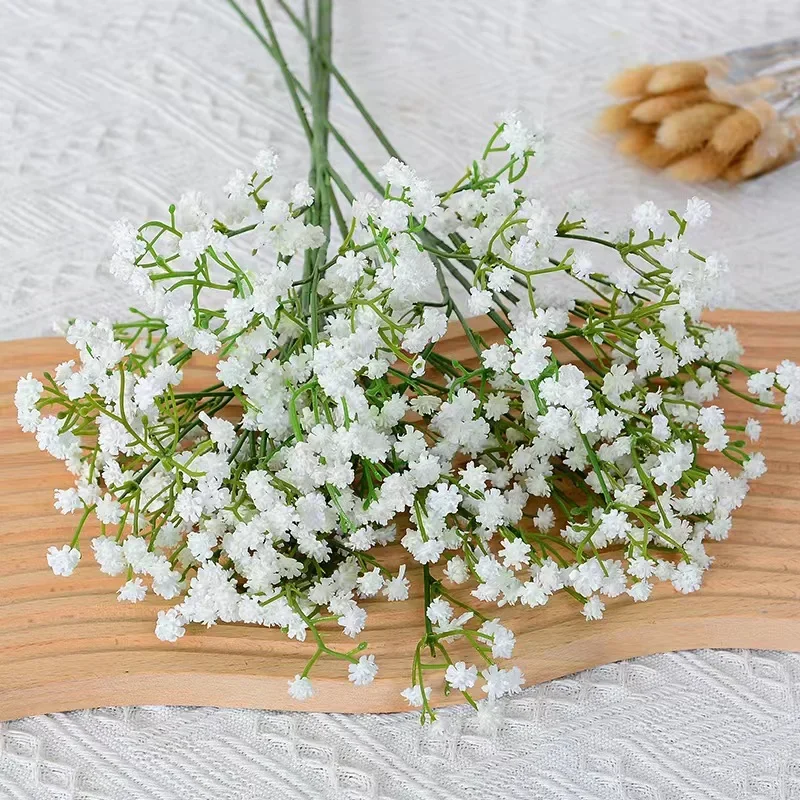 

52cm 90 HeadsWhite Babies Breath Artificial Gypsophila Flowers Bouquets For Home Garden Wedding Birthday Decoration Fake Flower