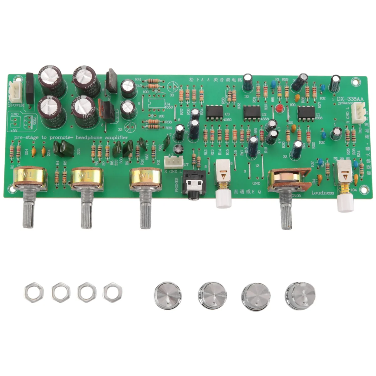 B23B Dual AC Dual 12V DX338A Series Front Tuning Board Power Amplifier Front Board Preamp Amplifier Tone Board