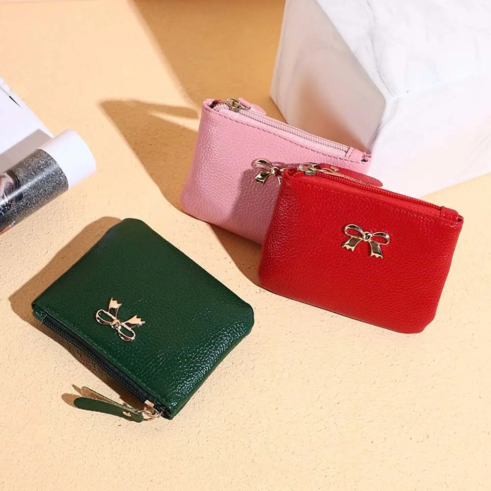 

Solid Color Fashion PU Leather Card Case Key wallets Mini Zipper Card Holders Card Pouch Women Coin purse Small Money Bag
