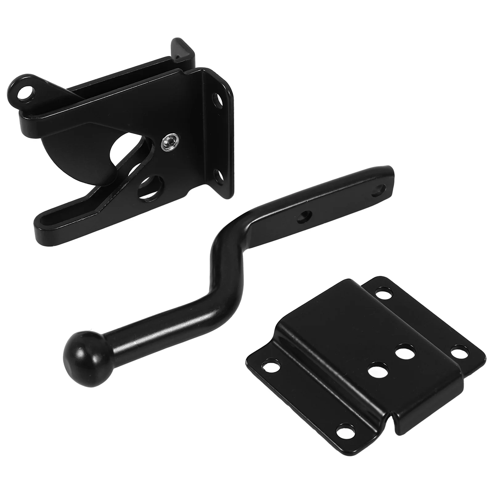 Gancio per cancello autobloccante zincato per carichi pesanti, cavo regolabile per recinzione esterna, piscina, giardino, nero, resistente alla ruggine