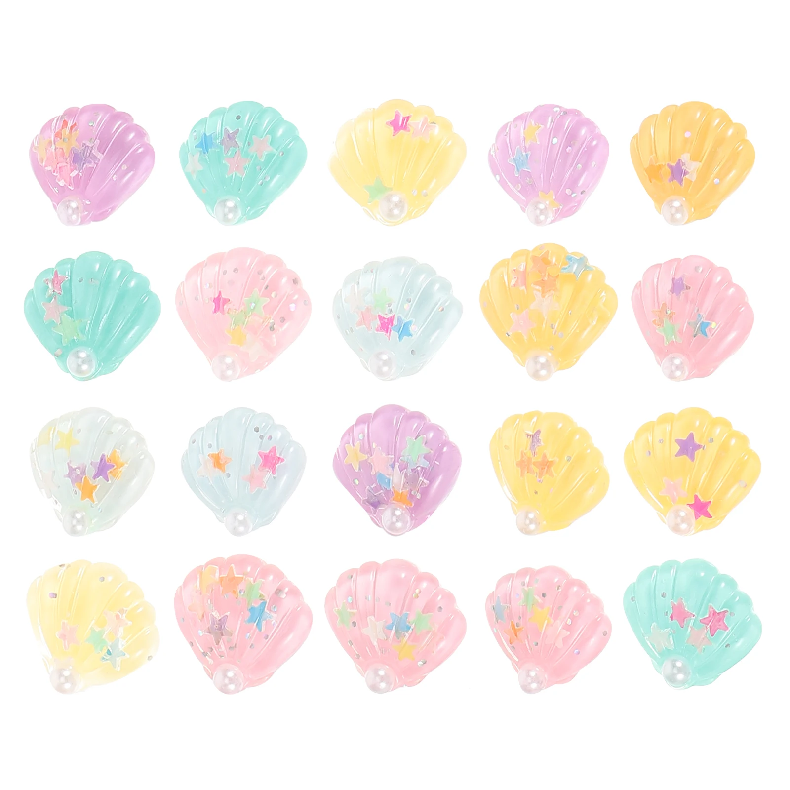 

20 Pcs Crafts Ornament Shell Decor Pearl Ear Pendant Material Christmas Halloween Home Hotel Diy Shells Shop Market