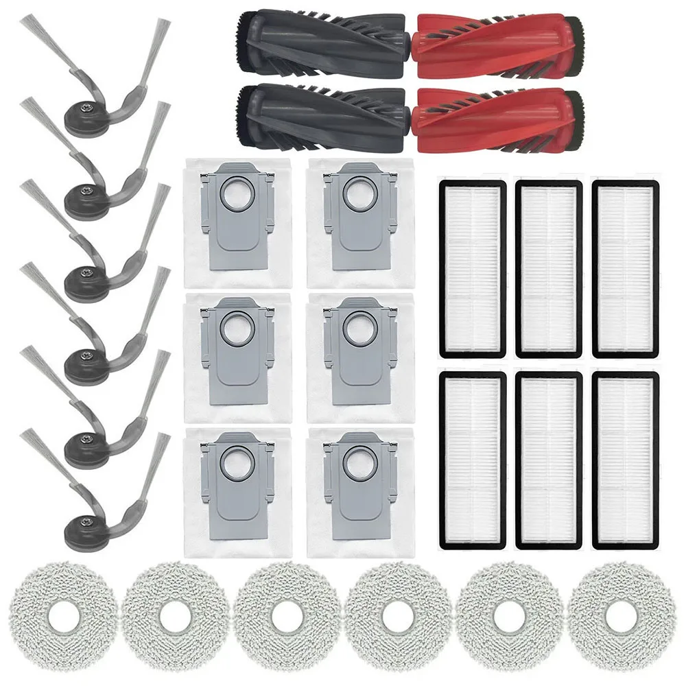 ل Roborock Qrevo Curv الجانب الرئيسي فرش ممسحة القماش كيس لجميع الغبار فلتر Hepa ل Roborock P20 برو مكنسة كهربائية الملحقات