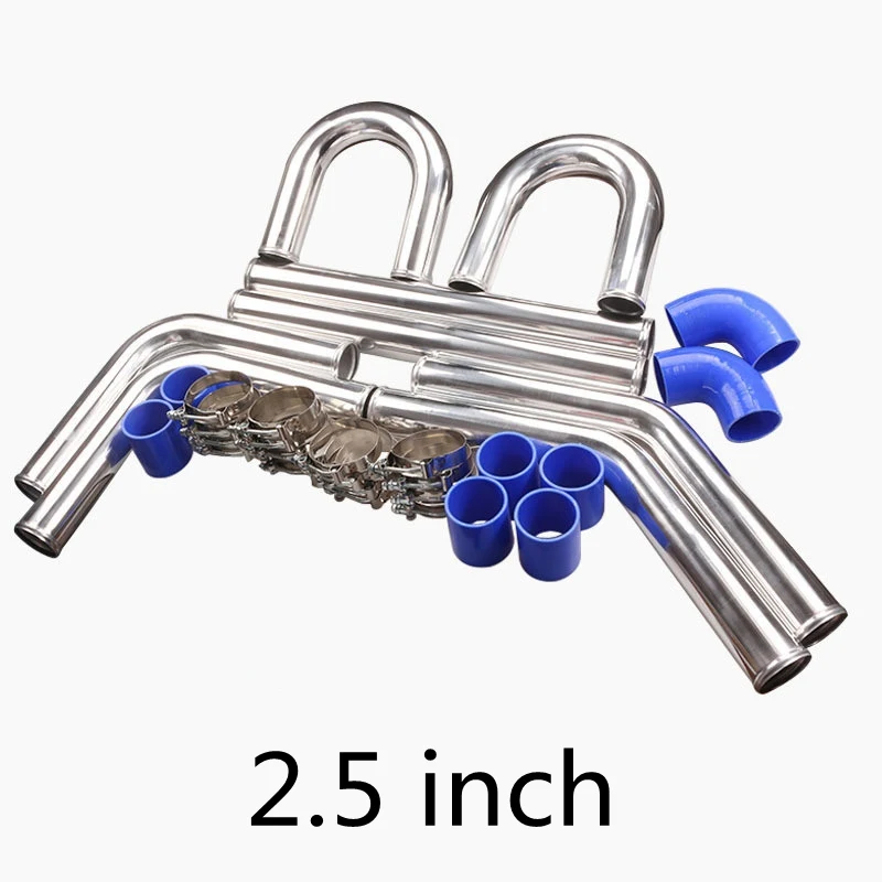 2 "2.5" 3 "calowy uniwersalny o grubości 2MM aluminiowa chłodnica rura TURBO zestaw rur — zdjęcie 4