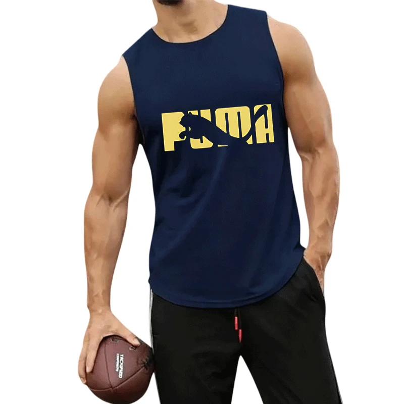 Chaleco deportivo sin mangas con estampado de leopardo para hombre, novedad 2026, camiseta casual sin mangas para verano, gimnasio, correr, malla deportiva