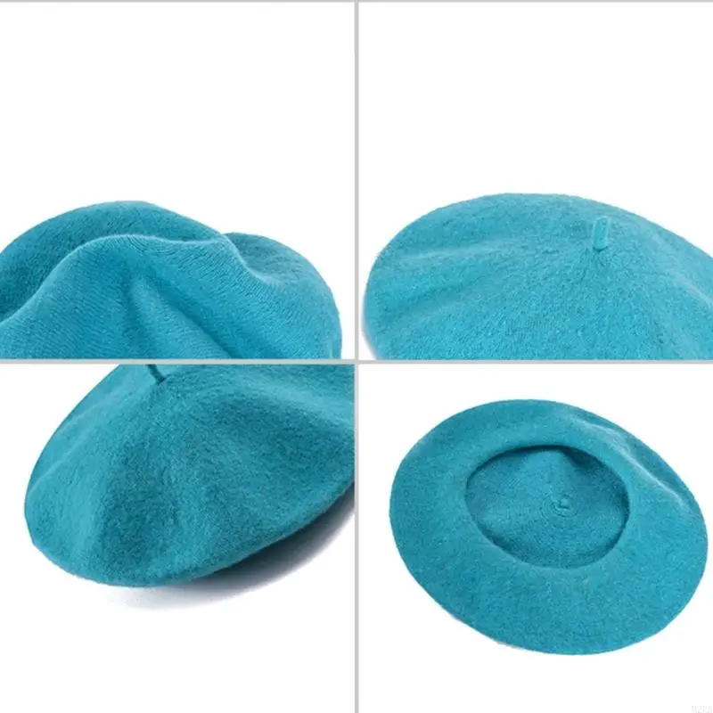 2025 새로운 신축성 프랑스 베레모 모자 아크릴 혼합 겨울 모자 유니에 렉스 가을 액세서리