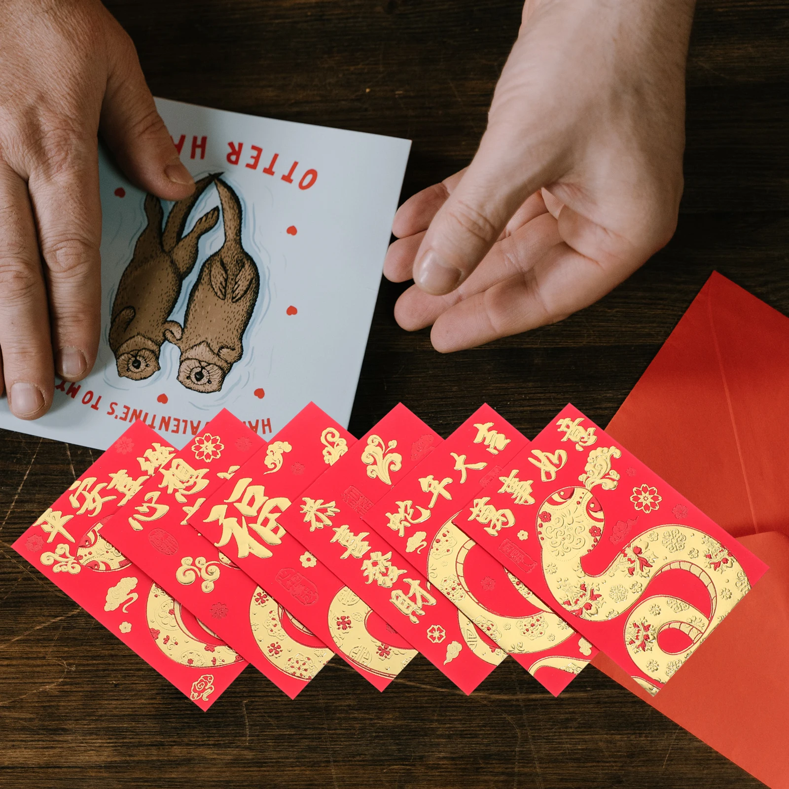 36Pcs Year of The Snake Red Envelopes Chinese Style Traditional Spring Festival Money Packets Lunar New Year Decorative Red
