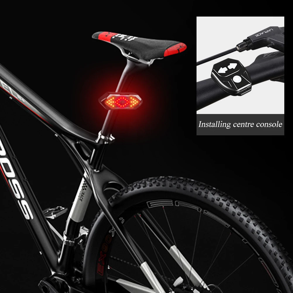 1 PC Bicycle Rear Tail Light Indicator Waterproof Usb Rechargeable Wireless Remote Control Turn Signal Warning Lamp