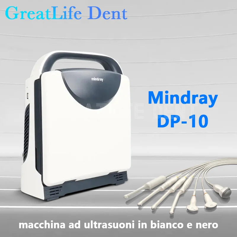 GreatLife Dent Mindray DP-10 Black and White Portable B-ultrasound Therapy Scanner Machine Abdominal Probe 35C50EB