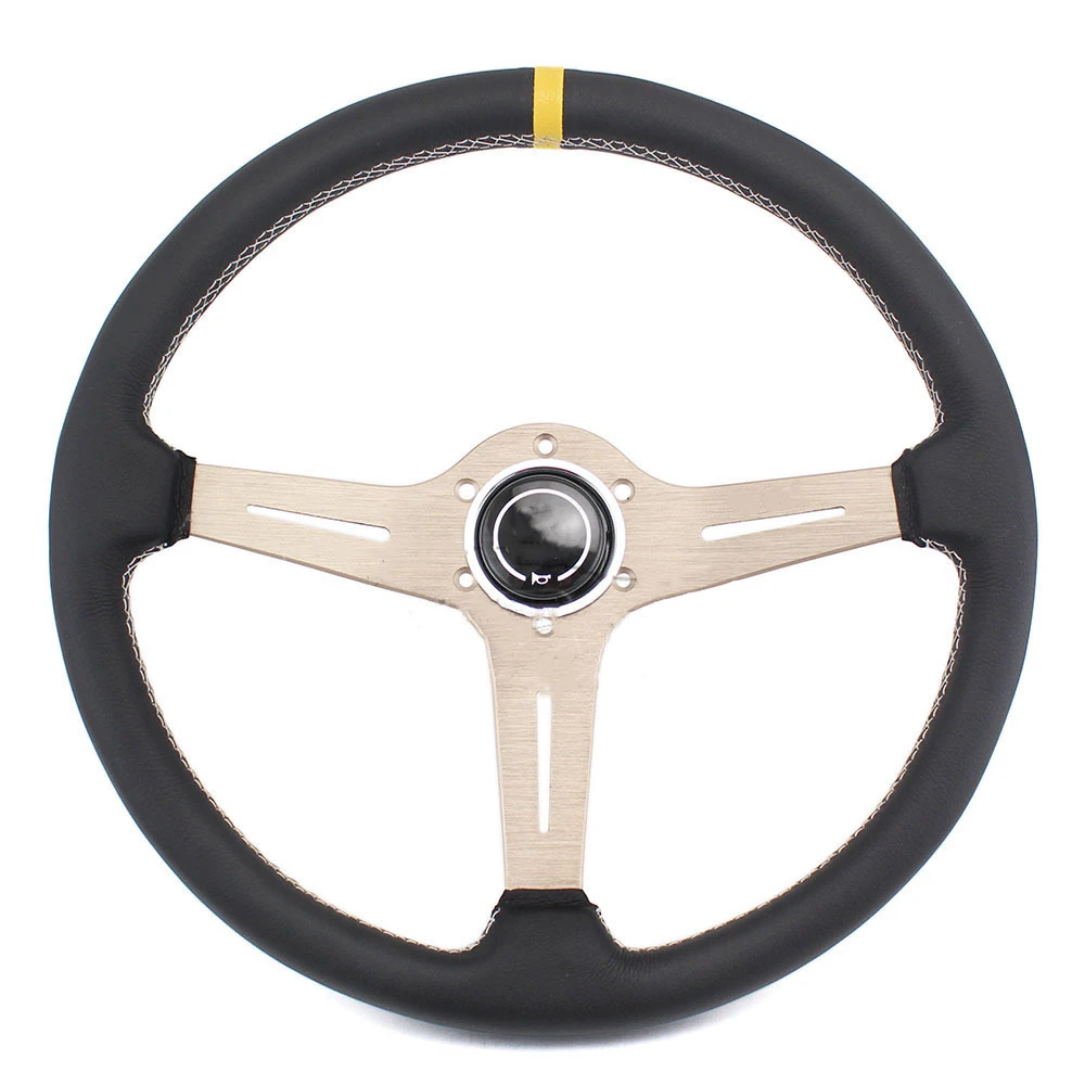 

Universal 15 Inch Modification Steering Wheel Tools Off-road Large-diameter Leather Racing Steering Wheel Accessories