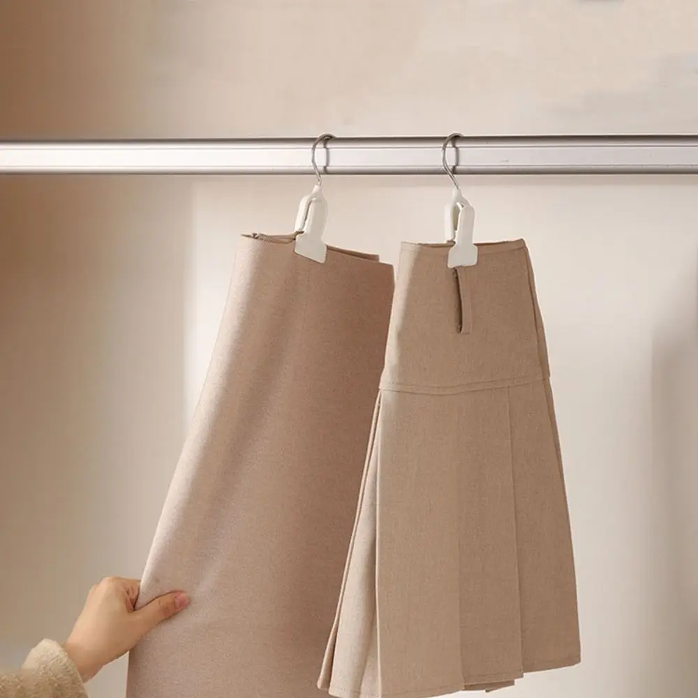 

10 шт. пластиковые вешалки для брюк, противоскользящие компактные вешалки для одежды, бесшовные ветрозащитные вешалки для брюк, носков, зажим для хранения для женщин