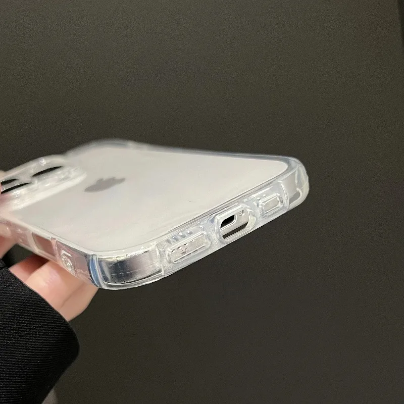 かわいい漫画猫耳シリコンケース iPhone 15 16 Pro Max 14 12 11 13 7 8 X XR XS MAX 耐衝撃透明カバー 女の子 女性向け