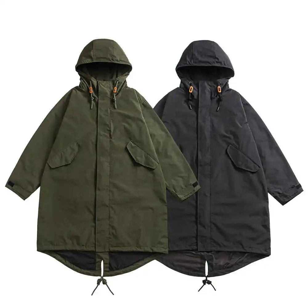 

M65 Japanese Retro Amikaji Medium Long Windbreaker for Men and Women Loose PARKA Fishtail Coat