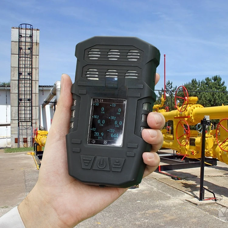 Portable Multi Gas Detector EX O2 H2S NO2 CH4 NO SO2 CL2 NH3 PH3 HCL O3 Carbon Dioxide CO CO2 Gas Detector