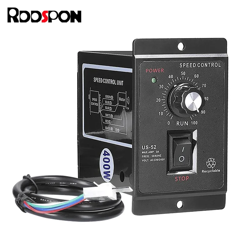 US-52 400W AC Motor Speed Controller Engine Regulator for Precise Control of Forward and Reverse Movements in 220V 50Hz 60Hz Was