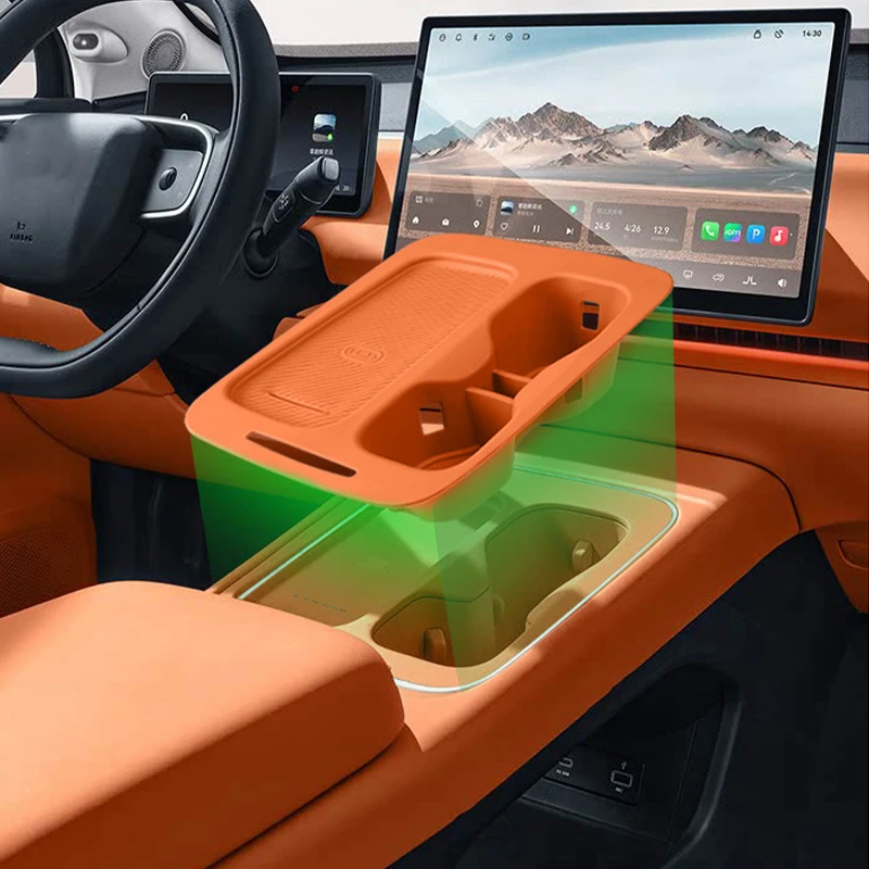 

For Leapmotor C10 2026 Wireless Charging Protective Cover Central Control Silicone Cup Holder Pad Car Accessories Modification