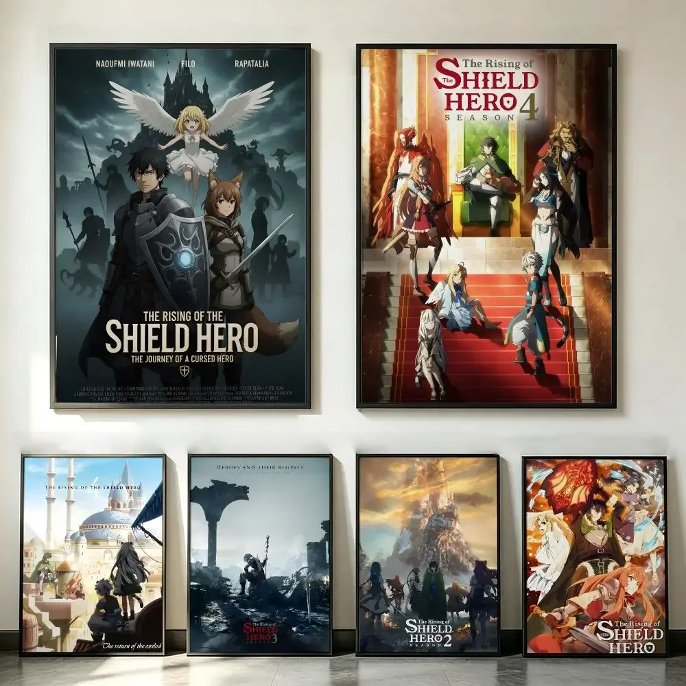 anime The Rising of the Shield Hero Poster HD Trendy SelfAdhesive Wall Art Print For Living Room Bedroom Dorm Office Home Gift