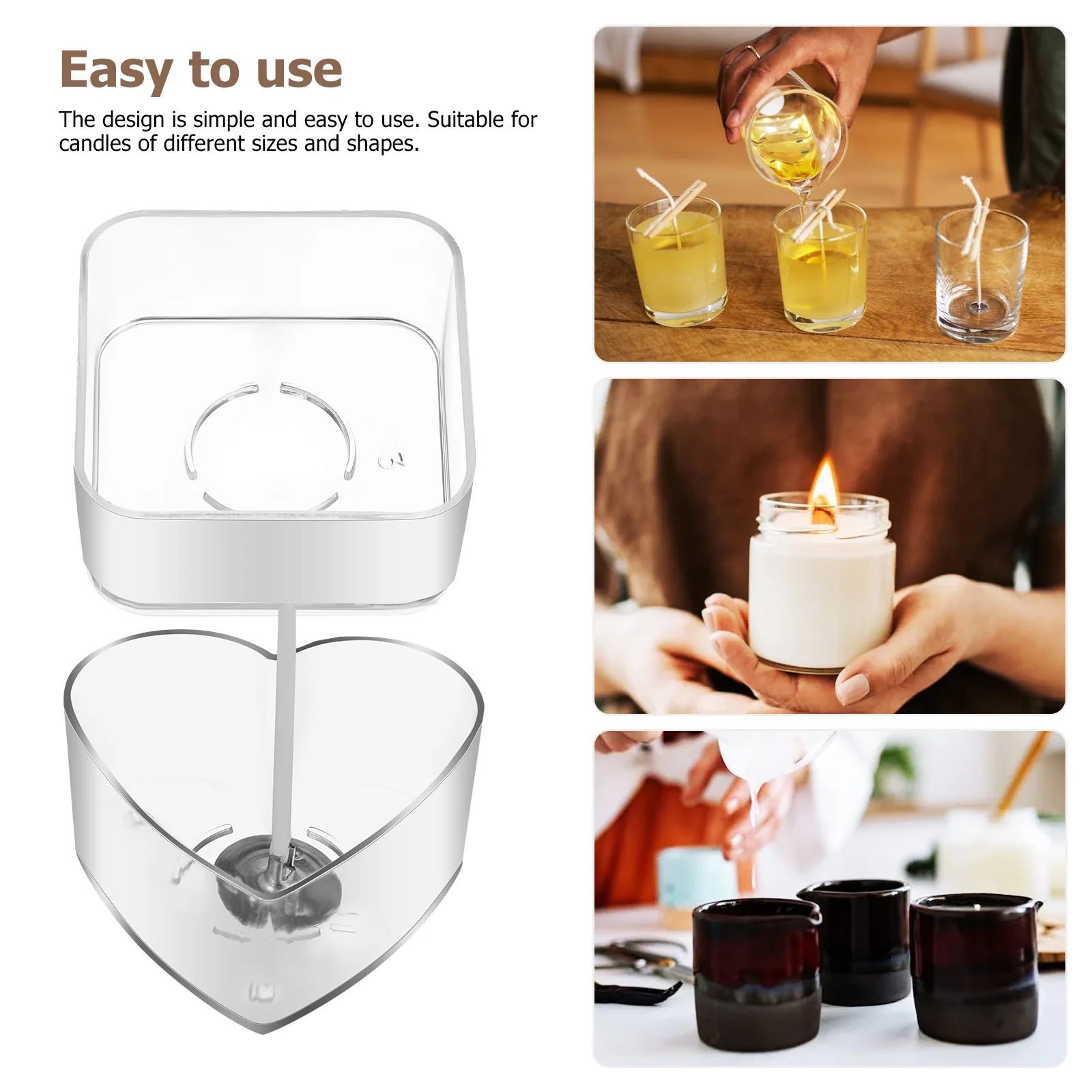 Candlestick Wicks for Making Wax Melt Jars Tins Round Holders Plastic Cup Molds Tealight Cups