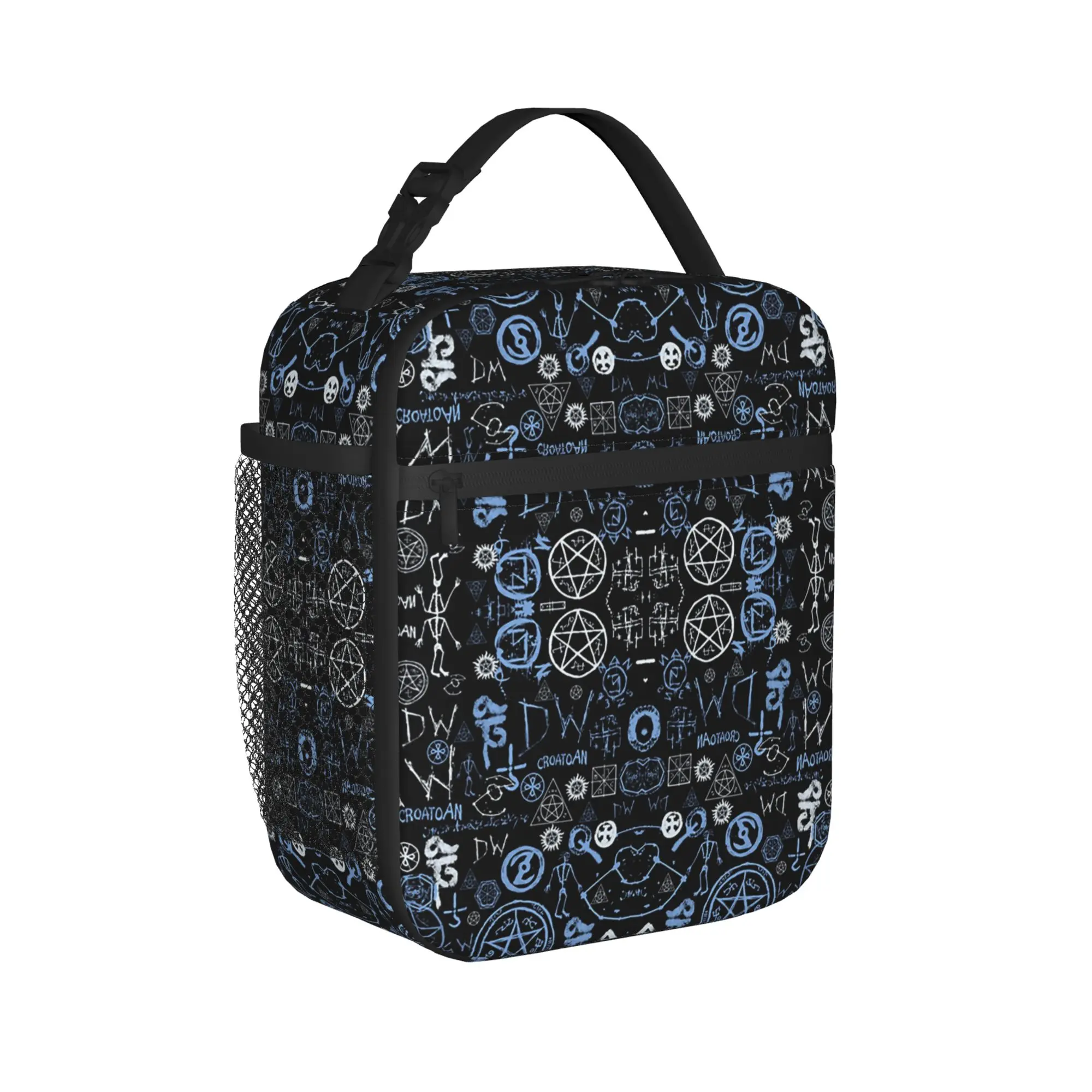 Supernatural Symbols Insulated Lunch Bags High Capacity  Lunch Container Cooler Bag Lunch Box Tote College  Outdoor Bento Pouch
