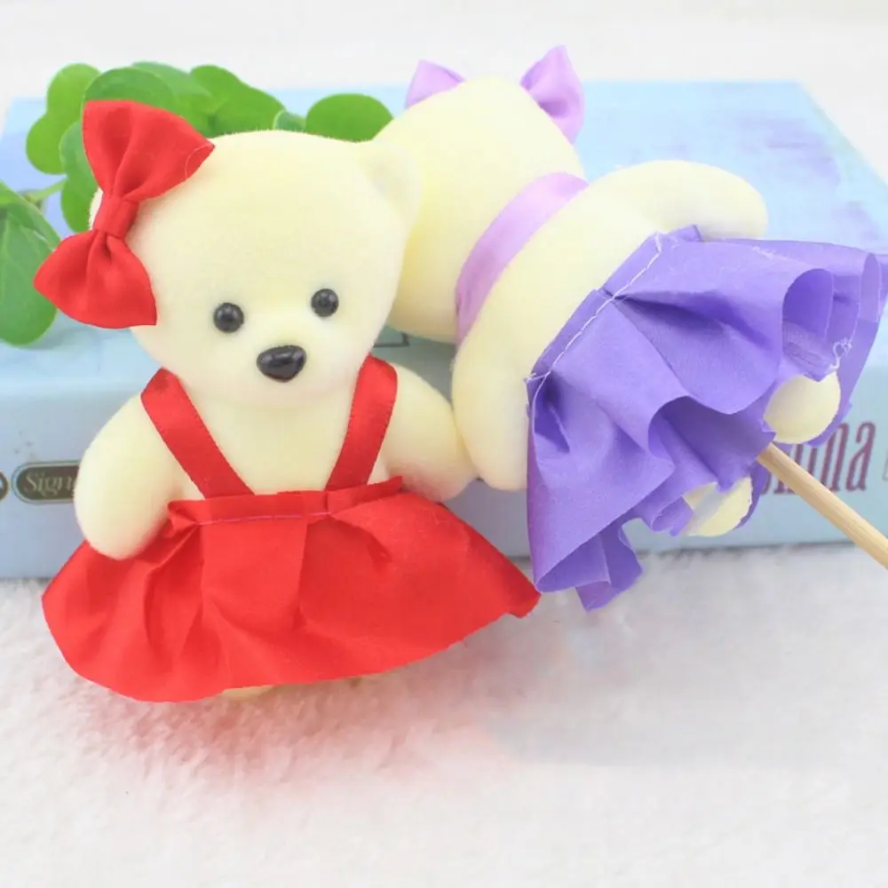 

10pcs/set Fluffy Stuffed Foam Bear Bear Foam Animal Mini Bear Flower Bouquet DIY 11cm Cartoon Bouquet Valentine's Day