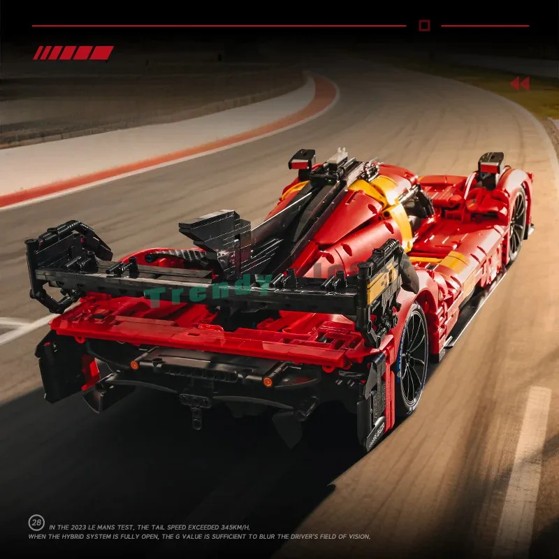 3350 Stück 1:8 MOC 499P Champion Racing Bausteine Technische RC 24 HREN DU MANS Spielzeug Geschenke für Jungen
