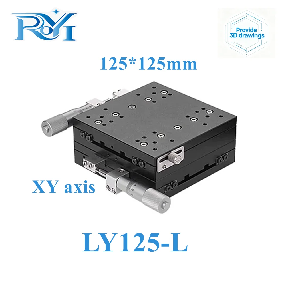 XY Axis 125*125mm Trimming Station Manual Displacement Platform Linear Stage Sliding Table XY125-L LY125-R XY125-C Cross Rail
