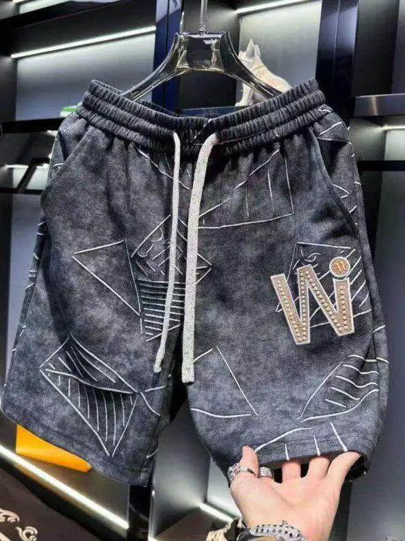 

Men's Casual Loose Breathable Summer Shorts Beach Five-Point Pants Trendy Brand New 2026 Outdoor Wear Polyester Fiber