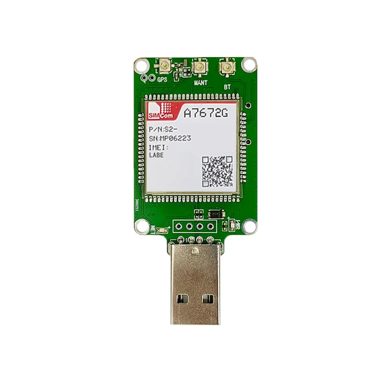 SIMcom A7672G Dongle LTE CAT1+4G+Voice 24*24mm Module Global band Development Board breakout kit With External GPS 1PCS