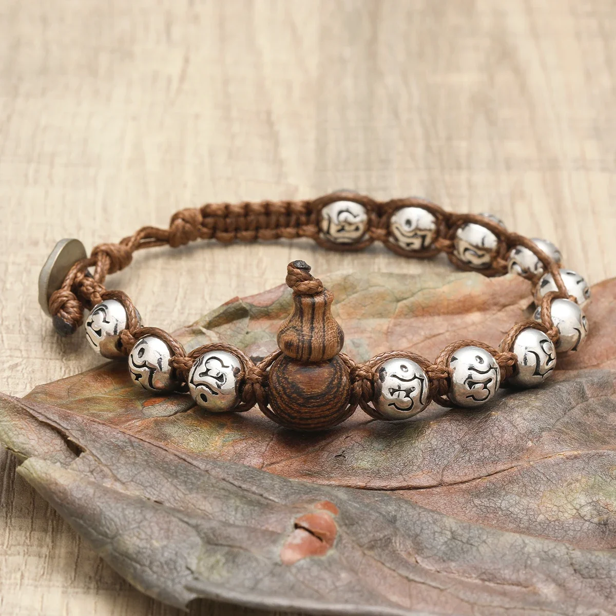 Bracelet tibétain de méditation et de guérison, bracelet gourde, bracelet pour homme, bracciale tibétano originale, symbole de paix et de bon augure du Tibet.