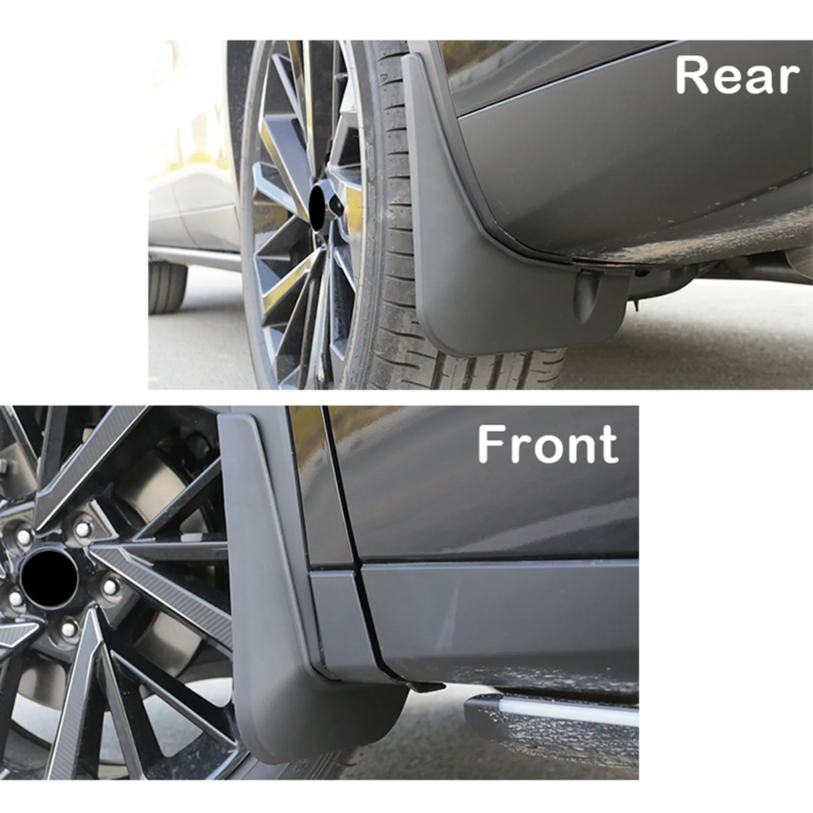 Set Mudflaps For Mitsubishi Outlander PHEV GM GN ZM 2022 2023 Mud Flaps Splash Guard Mudguards Front Rear Molded Car Styling