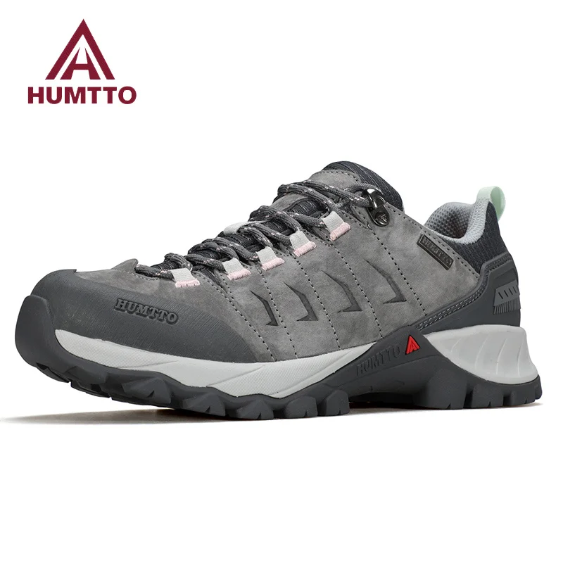 

HUMTTO Leather Women's Shoes Winter Hiking Shoes Women Sneakers Luxury Designer Low Boots for Woman Breathable Casual Trainers