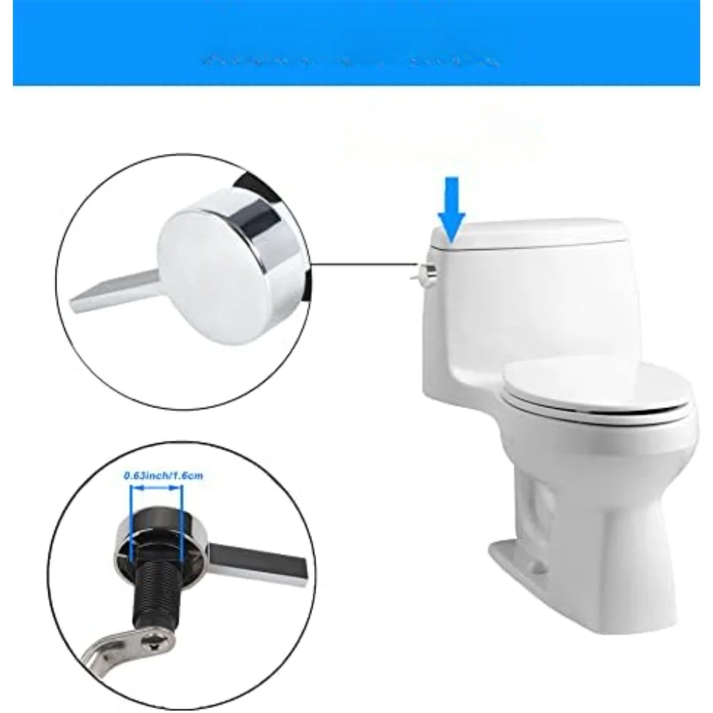 1PCS Teardrop Left Side Toilet Flush Handle Toilet Tank Flush Lever Stainless Steel Replacement Handle For Most Toilet Tool
