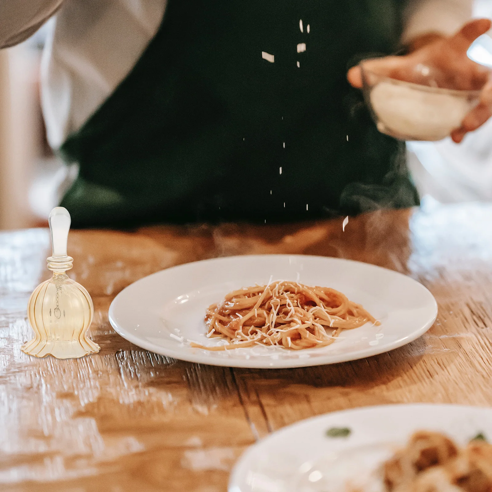 جرس زجاجي محمول باليد، كريستال شفاف عتيق، ديكور سطح الطاولة، جرس خدمة عطلة الزفاف وعيد الميلاد #1