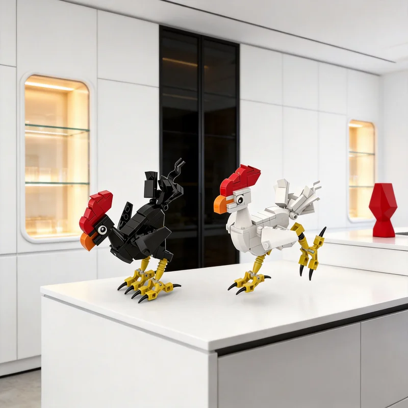 

186pcs MOC Oversized Chickens Creator Model Building Blocks Toy Gift Creative Display Collectible Desk Premium Adult Kids Home