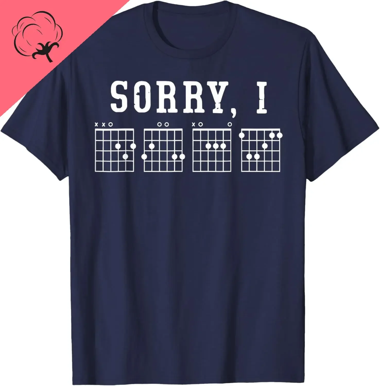 Sorry I DGAF Guitar Chord T-Shirt Breathable and Comfortable Cotton Tee Mens Clothing Print on Demand Ropa Hombre